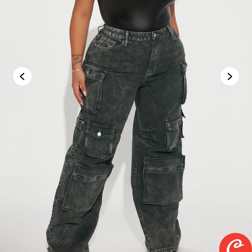 Fashion Nova Black Wide Leg Jeans